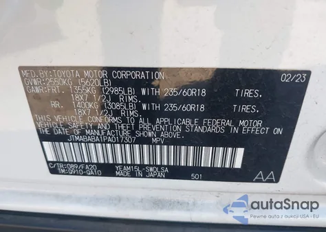 2023 Subaru Solterra Premium z USA, uszkodzony, nr VIN JTMABABA1PA017307